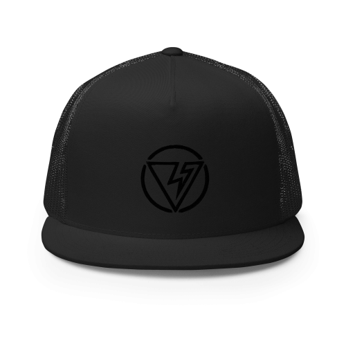 Logo Trucker Cap – black on black