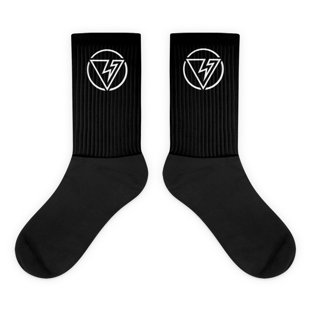 Logo crew socks – black