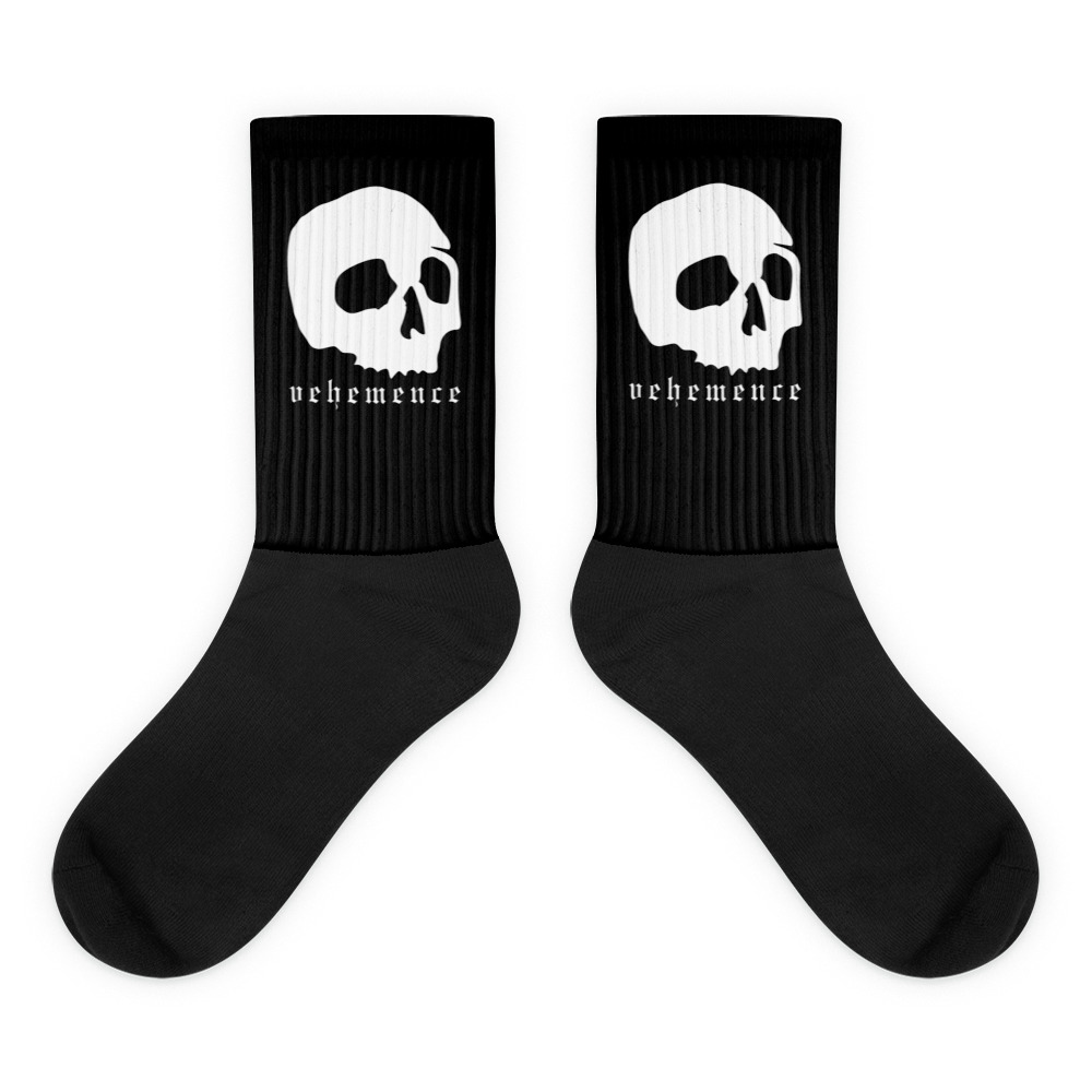 Cranium crew socks – black